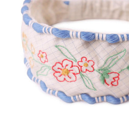 Повязка на голову для малышей Джинджерснэпс (Gingersnaps) "Дейя", белая с голубым
