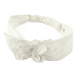 Повязка на голову с бабочкой для малышей Джинджерснэпс (Gingersnaps) "Гвэн", белая