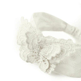 Повязка на голову с бабочкой для малышей Джинджерснэпс (Gingersnaps) "Гвэн", белая