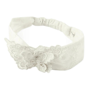 Повязка на голову с бабочкой для малышей Джинджерснэпс (Gingersnaps) "Гвэн", белая