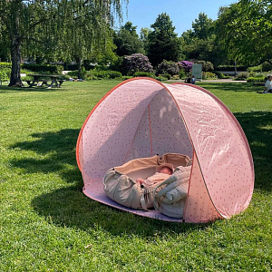 Палатка пляжная автоматическая Vanilla Copenhagen "Божья Коровка", розовая, 90 х 120 см