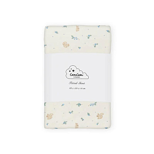 Простыня Кам Кам Копенгаген (Cam Cam Copenhagen) "Черника", молочная, 60 x 120 см