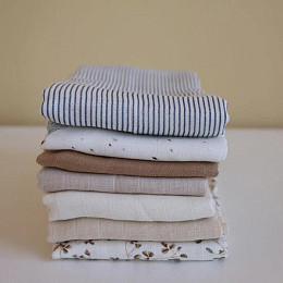 Набор муслиновых пеленок Кам Кам Копенгаген (Cam Cam Copenhagen) "Голубые Полоски", 2 шт, 70 x 70 см