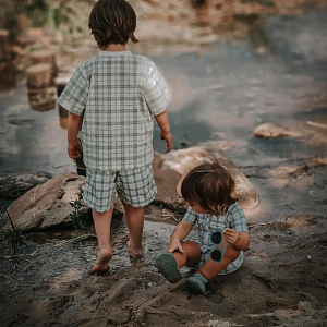 Шорты для плавания Грэк энд Ко (Grech & Co.) "Папоротник", шотландская клетка