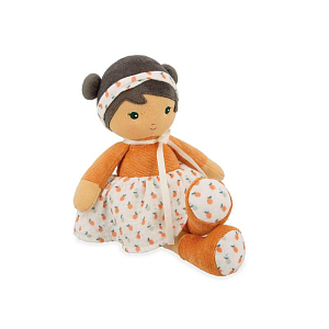 Текстильная кукла Kaloo "Eloise", в оранжевом платье, серия "Tendresse de Kaloo", 32 см