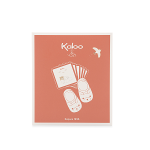 Ботиночки плюшевые и карточки Kaloo "Мой Мишка", серия "Intemporel", бежевые, 0-6 мес