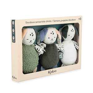 Набор мягких игрушек развивающих Kaloo "Собачки", серия "Stimuli", 3 шт, мульти