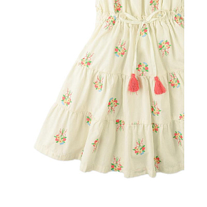 Сарафан с вышивкой Джинджерснэпс (Gingersnaps) "Эвери", кремовый