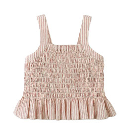 Топ с баской Джинджерснэпс (Gingersnaps) "Джозефин", розовые полоски