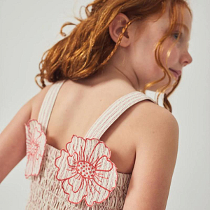 Топ с баской Джинджерснэпс (Gingersnaps) "Джозефин", розовые полоски