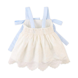 Топ с лентами и вышивкой Джинджерснэпс (Gingersnaps) "Лейлани", молочный