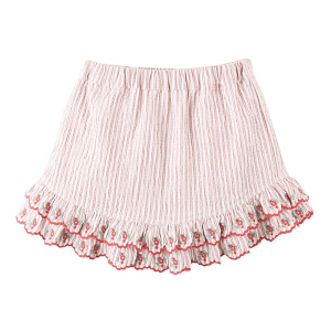 Юбка с вышивкой Джинджерснэпс (Gingersnaps) "Рэми", розовые полоски