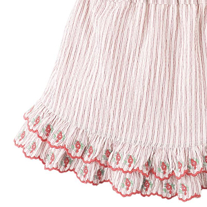 Юбка с вышивкой Джинджерснэпс (Gingersnaps) "Рэми", розовые полоски