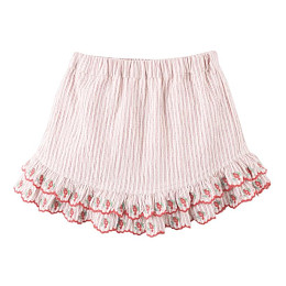 Юбка с вышивкой Джинджерснэпс (Gingersnaps) "Рэми", розовые полоски