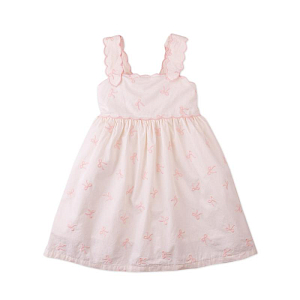 Сарафан из поплина Джинджерснэпс (Gingersnaps) "Кара", розовые бантики