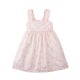 Сарафан из поплина Джинджерснэпс (Gingersnaps) "Кара", розовые бантики