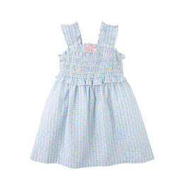 Сарафан Джинджерснэпс (Gingersnaps) "Пудра", голубая клетка с цветами