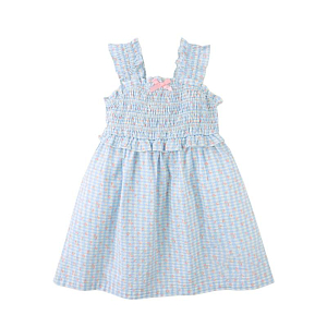 Сарафан Джинджерснэпс (Gingersnaps) "Пудра", голубая клетка с цветами