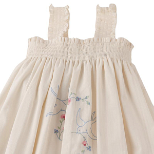 Сарафан с вышивкой Джинджерснэпс (Gingersnaps) "Алеся", птицы в облаках