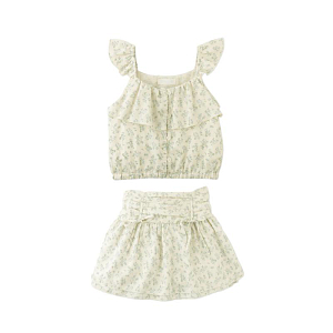 Топ с юбкой Джинджерснэпс (Gingersnaps) "Амбесса", голубые цветы