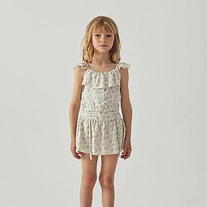 Топ с юбкой Джинджерснэпс (Gingersnaps) "Амбесса", голубые цветы