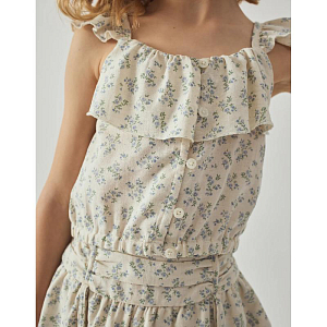 Топ с юбкой Джинджерснэпс (Gingersnaps) "Амбесса", голубые цветы