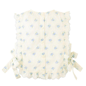 Топ с боковыми завязками Джинджерснэпс (Gingersnaps) "Кэсси", голубые цветы