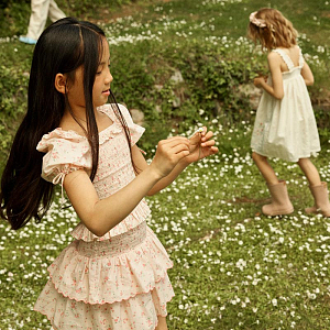 Юбка с воланами Джинджерснэпс (Gingersnaps) "Би", воздушно-розовая