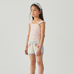 Шорты с вышивкой Джинджерснэпс (Gingersnaps) "Нелли", снежные розы