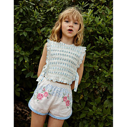 Шорты с вышивкой Джинджерснэпс (Gingersnaps) "Нелли", снежные розы