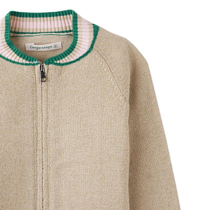 Кофта на молнии вязаная Джинджерснэпс (Gingersnaps) "Зельда", тростниковый сахар