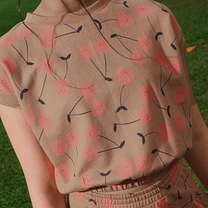 Блуза махровая Джинджерснэпс (Gingersnaps) "Харпер", вишня в какао