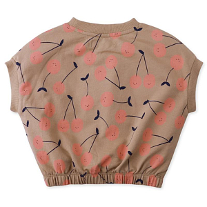 Блуза махровая Джинджерснэпс (Gingersnaps) "Харпер", вишня в какао