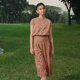 Блуза махровая Джинджерснэпс (Gingersnaps) "Харпер", вишня в какао