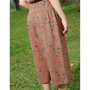 Брюки кюлоты махровые Джинджерснэпс (Gingersnaps) "Одри", вишня в какао