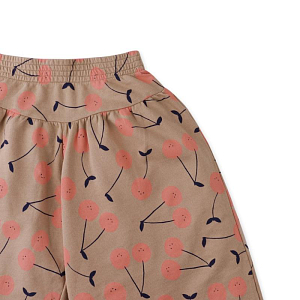 Брюки кюлоты махровые Джинджерснэпс (Gingersnaps) "Одри", вишня в какао