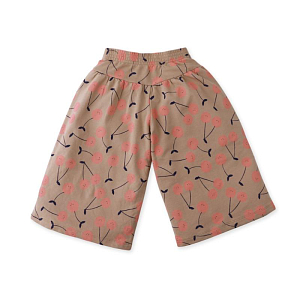 Брюки кюлоты махровые Джинджерснэпс (Gingersnaps) "Одри", вишня в какао