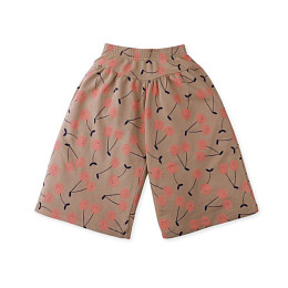 Брюки кюлоты махровые Джинджерснэпс (Gingersnaps) "Одри", вишня в какао