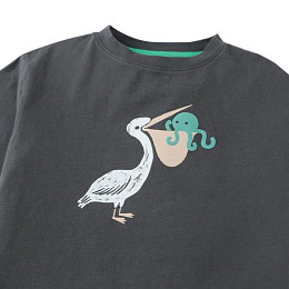 Футболка Джинджерснэпс (Gingersnaps) "Пеликан Элд", серая