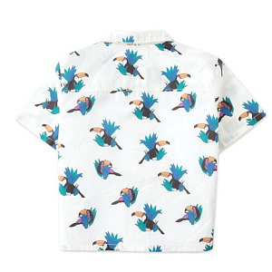 Рубашка с коротким рукавом Джинджерснэпс (Gingersnaps) "Свайпер", райские птицы