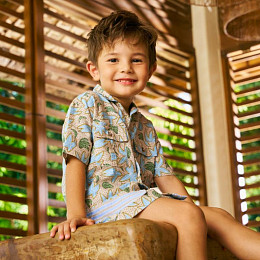 Рубашка с коротким рукавом Джинджерснэпс (Gingersnaps) "Мо", банановые пальмы