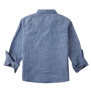 Рубашка с вышивкой Джинджерснэпс (Gingersnaps) "Льюис", синяя