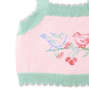 Топ вязаный для малышей Джинджерснэпс (Gingersnaps) "Роза", певчие птицы