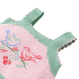 Топ вязаный для малышей Джинджерснэпс (Gingersnaps) "Роза", певчие птицы