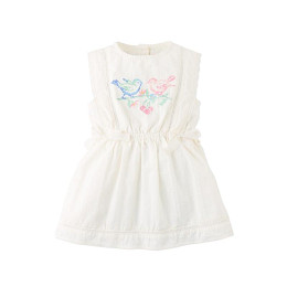 Сарафан для малышей с вышивкой Джинджерснэпс (Gingersnaps) "Чарли", певчие птицы