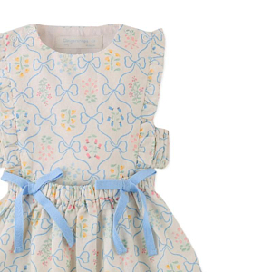 Сарафан для малышей со съемным топом Джинджерснэпс (Gingersnaps) "Келси", голубые банты