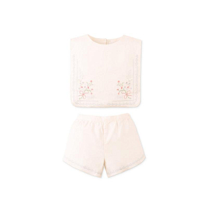 Топ и шорты для малышей Джинджерснэпс (Gingersnaps) "Шарпей", ванильный