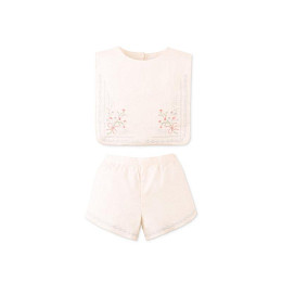 Топ и шорты для малышей Джинджерснэпс (Gingersnaps) "Шарпей", ванильный