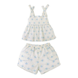 Топ и шорты для малышей Джинджерснэпс (Gingersnaps) "Даллас", голубые цветы