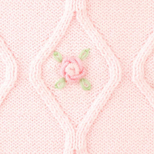 Топ для малышей вязаный с вышивкой Джинджерснэпс (Gingersnaps) "Джорджина", розовая дымка